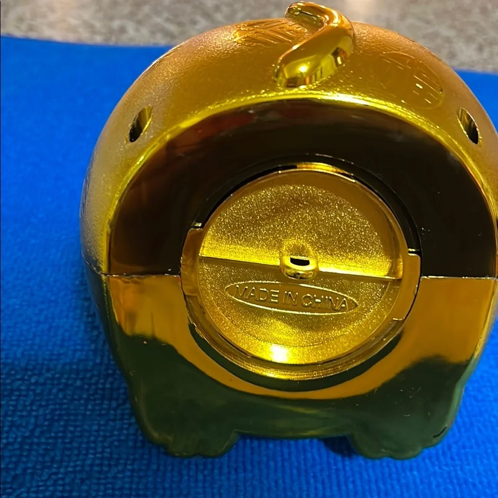 Gold Lucky Cat Bank Figurine